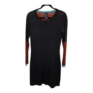 Eva & Claudi Wool Colorblock Sweater Dress Women's SM Fine Knit Germany Bodycon